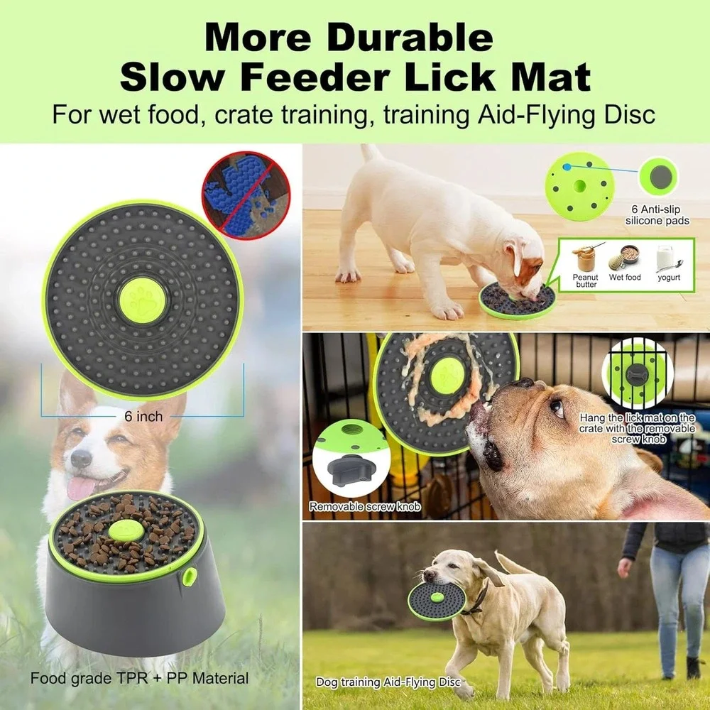 Multi-Purpose Dog Feeder 3 in 1 IQ Training Slow Feeding w/ Treat Ball, Lick Mat